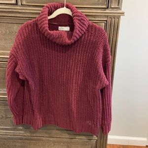 Hollister deep burgundy turtleneck sweater